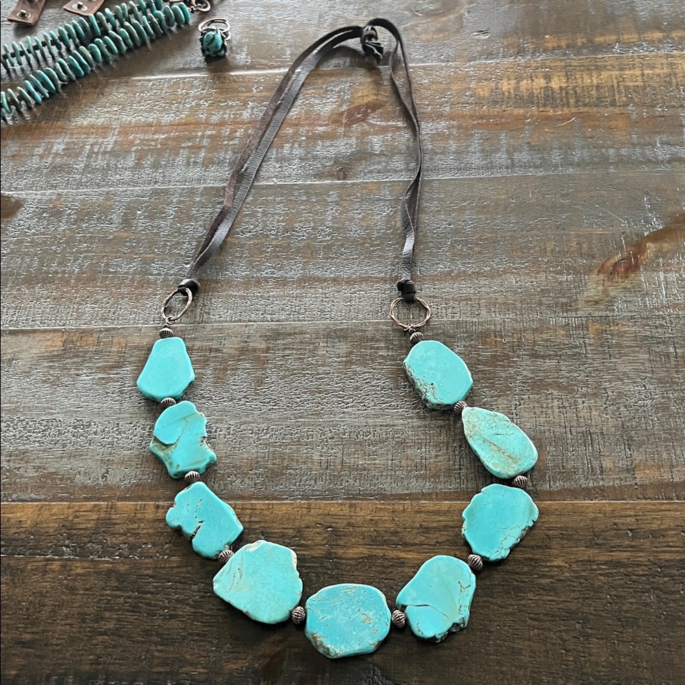 Turquoise Chunky Handmade Necklace